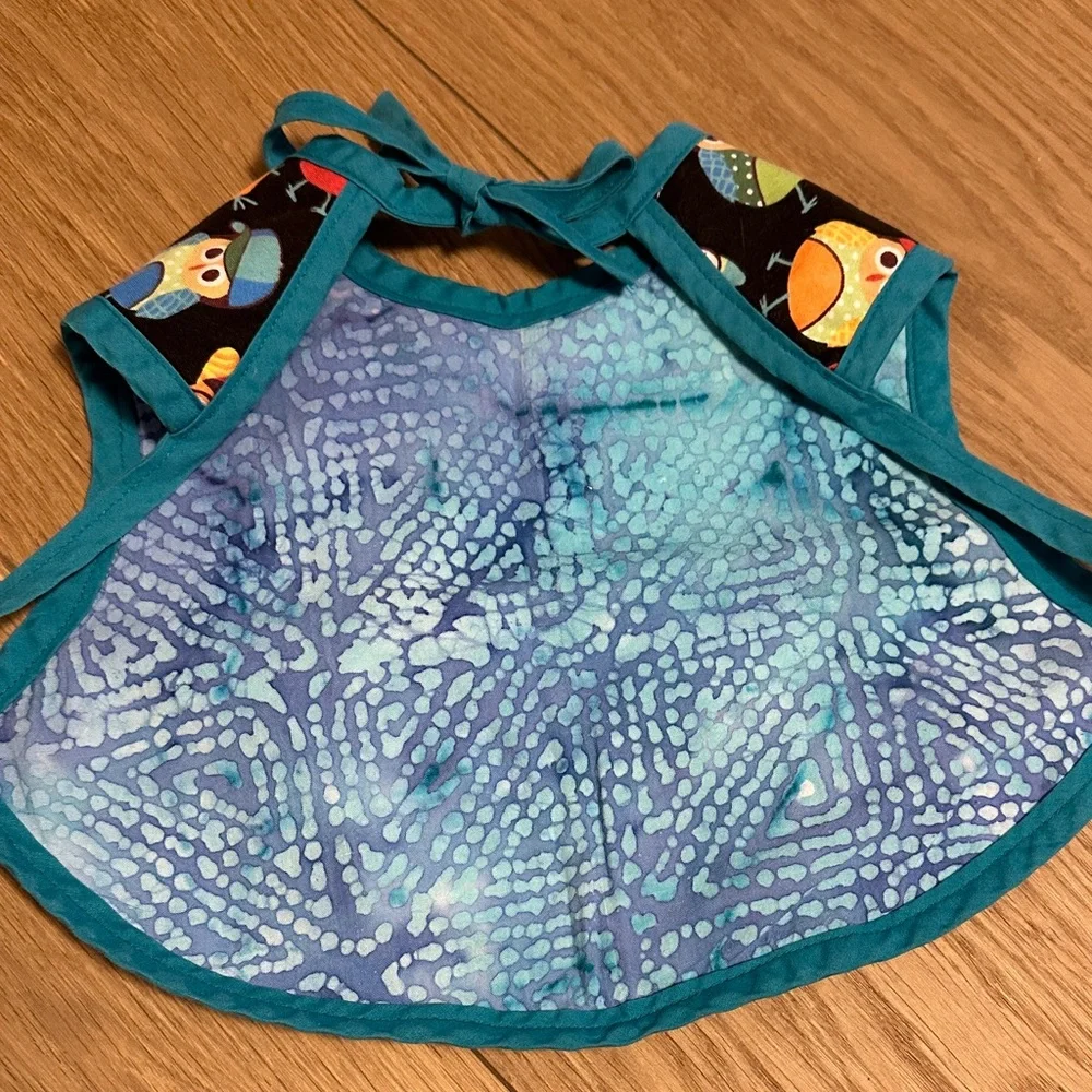 Handmade Colorful Print Toddler Bib Set